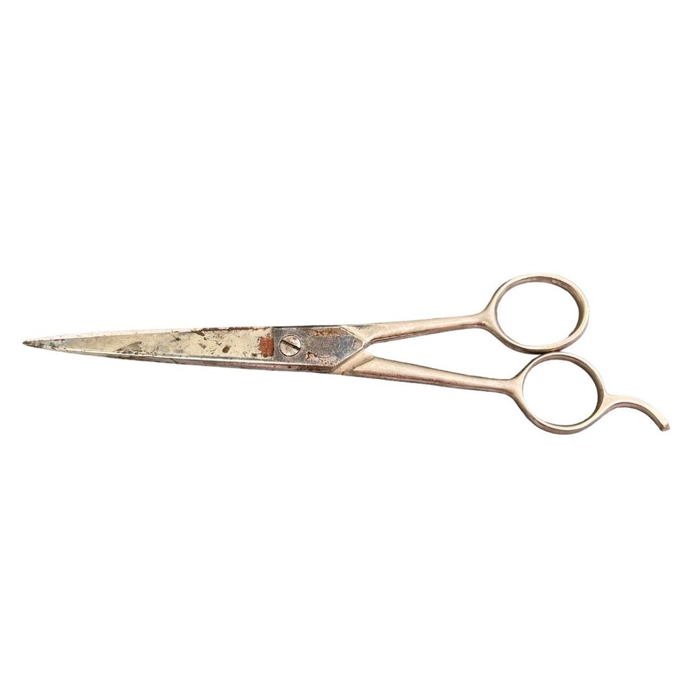 Vintage Wiss USA Scissors Shears 457.5 Crucible Steel Silver Tone